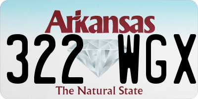 AR license plate 322WGX