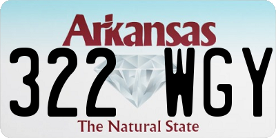 AR license plate 322WGY