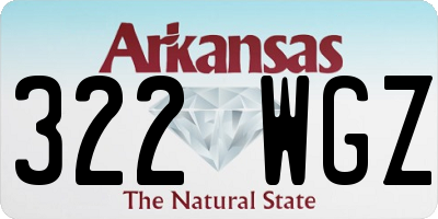 AR license plate 322WGZ