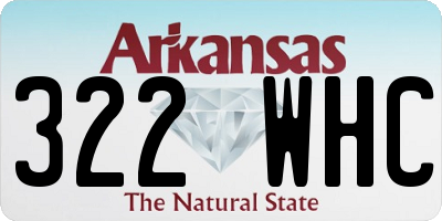 AR license plate 322WHC