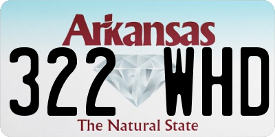 AR license plate 322WHD