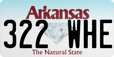 AR license plate 322WHE