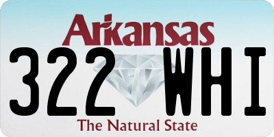 AR license plate 322WHI