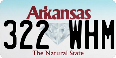 AR license plate 322WHM