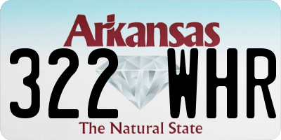 AR license plate 322WHR