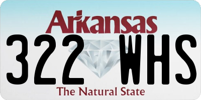AR license plate 322WHS
