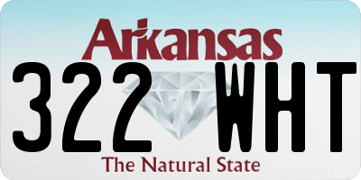 AR license plate 322WHT