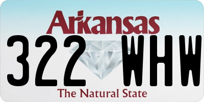 AR license plate 322WHW