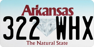 AR license plate 322WHX
