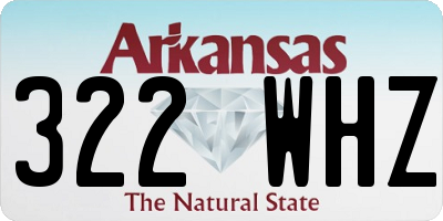 AR license plate 322WHZ