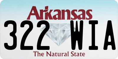 AR license plate 322WIA