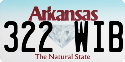 AR license plate 322WIB