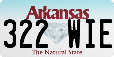 AR license plate 322WIE
