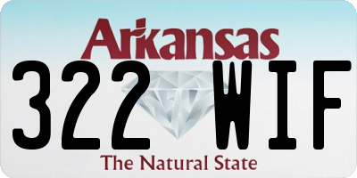 AR license plate 322WIF