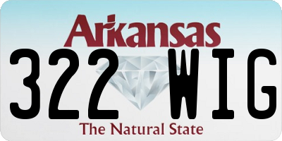 AR license plate 322WIG