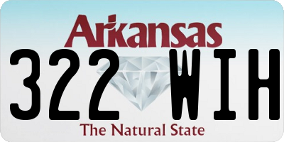 AR license plate 322WIH