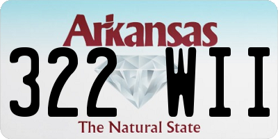 AR license plate 322WII
