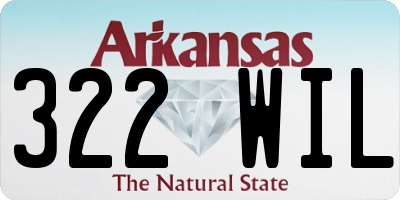 AR license plate 322WIL