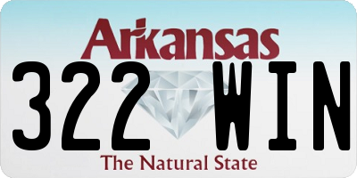 AR license plate 322WIN