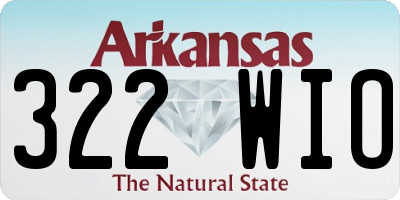 AR license plate 322WIO