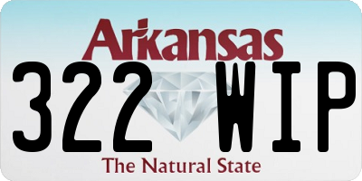 AR license plate 322WIP