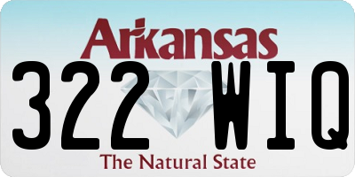 AR license plate 322WIQ