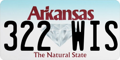 AR license plate 322WIS