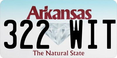 AR license plate 322WIT