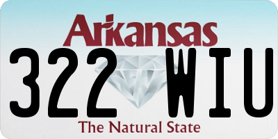 AR license plate 322WIU