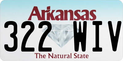 AR license plate 322WIV