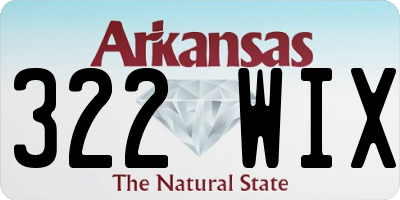 AR license plate 322WIX