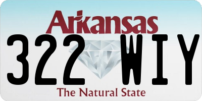 AR license plate 322WIY