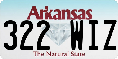 AR license plate 322WIZ