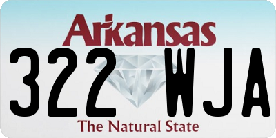 AR license plate 322WJA