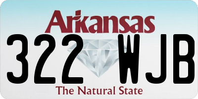 AR license plate 322WJB