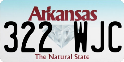 AR license plate 322WJC