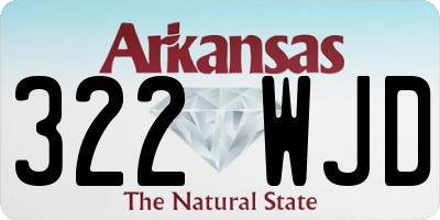 AR license plate 322WJD
