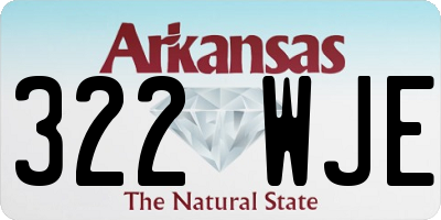 AR license plate 322WJE