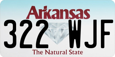 AR license plate 322WJF