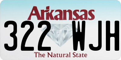 AR license plate 322WJH