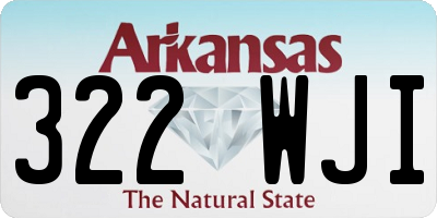 AR license plate 322WJI