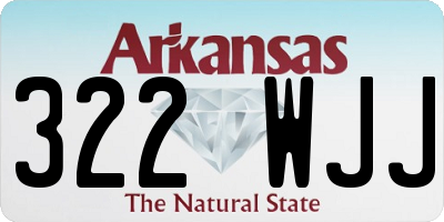 AR license plate 322WJJ