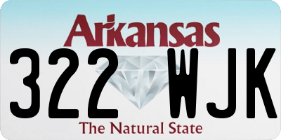 AR license plate 322WJK