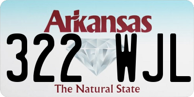 AR license plate 322WJL