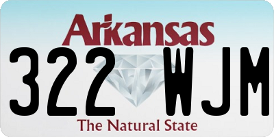 AR license plate 322WJM