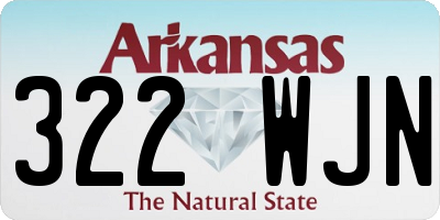 AR license plate 322WJN