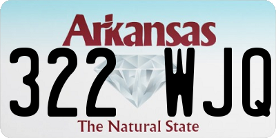 AR license plate 322WJQ