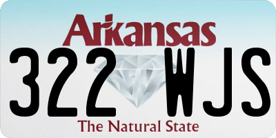 AR license plate 322WJS