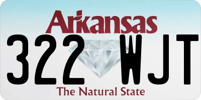 AR license plate 322WJT