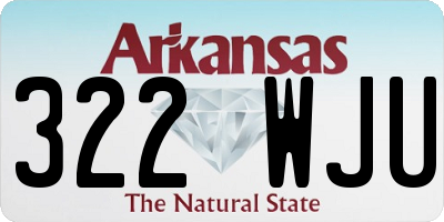 AR license plate 322WJU